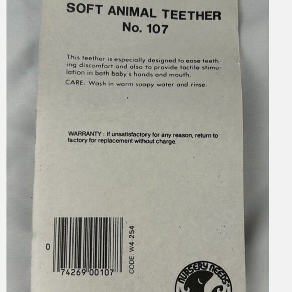 SEALED Vintage Soft Animal Teether Rocking Horse Orange Baby Toy Nursery Needs - Picture 2 of 2